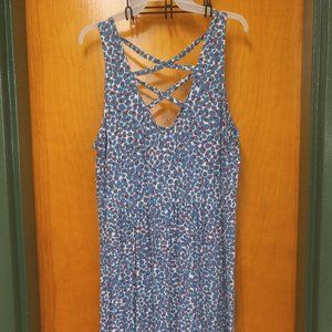 Loveappela Size 2X Maxi dress in red, white, and blue